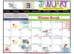 January Calendar 